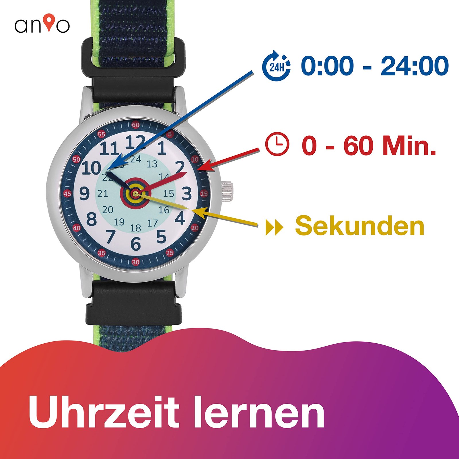 ANIO 6 Kidswatch, blue - Afbeelding 5