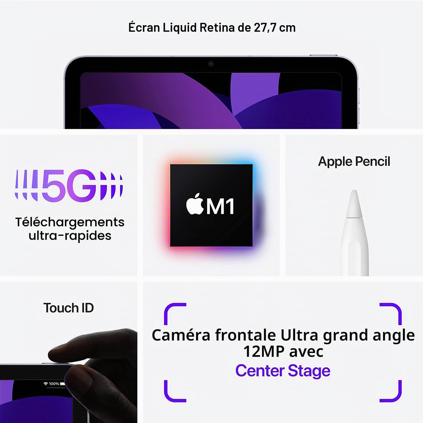 Apple iPad Air 2022 5G 64GB, starlight (MM6V3) - Afbeelding 5