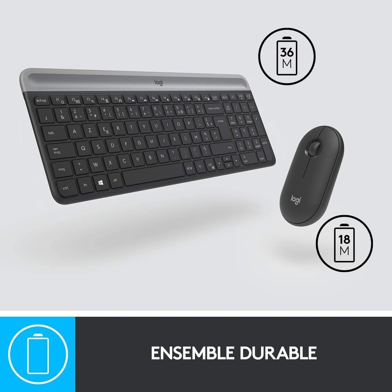 Logitech Keyboard Mouse Set MK470, black – Image 6